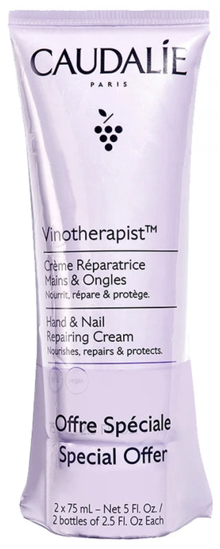 Caudalie Vinotherapist Crèmes Mains et Ongles Réparatrice 2 x 75 ml