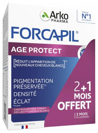 Arkopharma Forcapil Age Protect Cheveux Blancs et Ternes 90 Unités