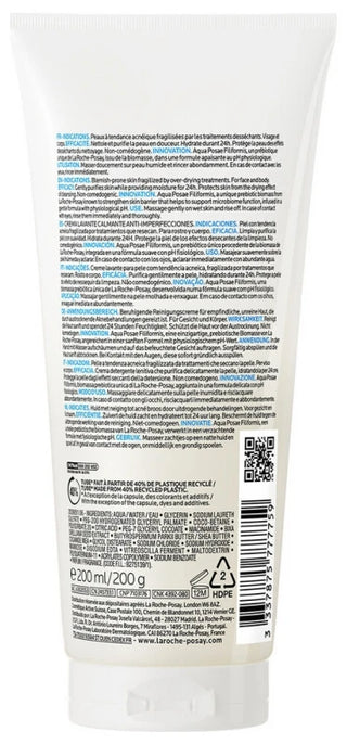 La Roche-Posay Effaclar H Iso-Biome Crème Lavante Hydratante Apaisante Anti-Imperfections 200 ml