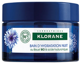 Klorane Bleuet Bain d'Hydratation Nuit au Bleuet Bio et Acide Hyaluronique - Visage et Yeux 50 ml
