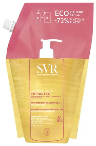 SVR Topialyse Eco Recharge Huile Lavante_ Apaisant Hydratant 24H Protection Anti-Dessèchement 1 l _