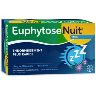 Euphytose Nuit Sommeil Mélatonine et Passiflore x 30