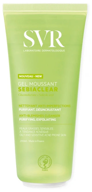 SVR Sebiaclear Gel Moussant Anti-Imperfections Peaux Grasses à Tendance Acnéique 200 ml