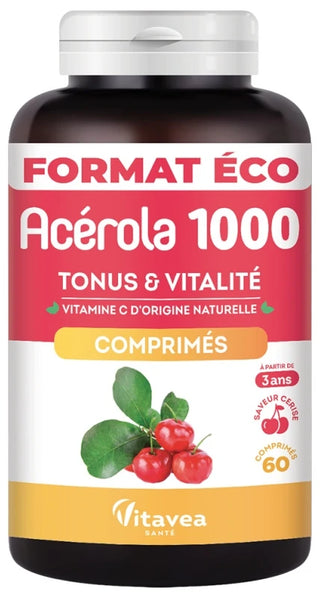 Vitavea Acerola 1000 - Tonus & Vitalité - 60 Comprimés