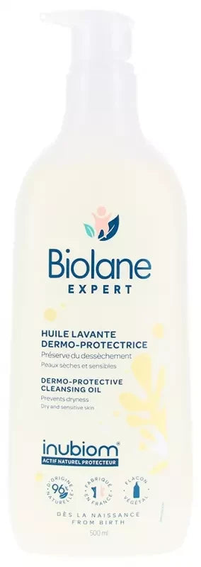 Biolane Expert Huile Lavante Dermo-Protectrice Peaux Sèches et Sensibles 500 ml