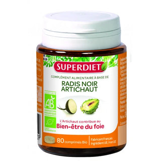 SUPERDIET RADIS NOIR ARTICHAUT BIO - 80 Comprimés