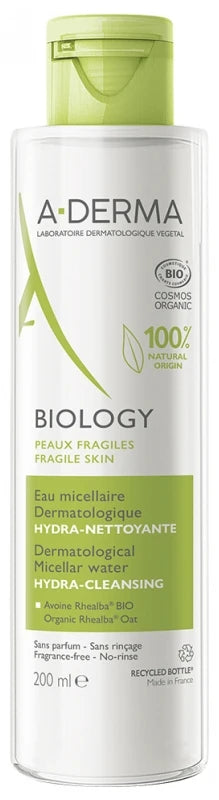 A-Derma Biology Eau Micellaire Dermatologique Hydra Nettoyante Bio 200 ml