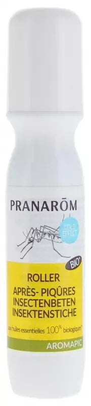 Pranarôm Aromapic Roller Après-Piqûres Bio (Eco) Gel Apaisant Aux Huiles Essentielles Pures et Naturelles Format Pratique Hect5 ml