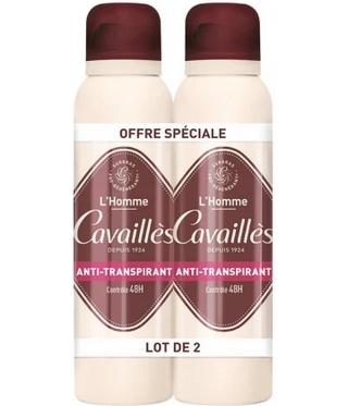 Cavaillès L'Homme Déodorant Anti-Transpirant Spray 48 h x2