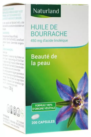 Naturland Huile de Bourrache 200 Capsules