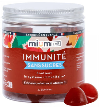 Mium Lab Immunité Sans Sucres Vitamines et Minéraux 42 Gummies