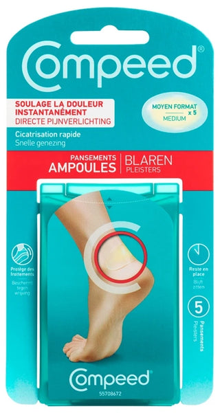 Compeed Pansements Ampoules Moyen Format Pour le Talon 5 Pansements