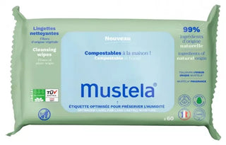 Mustela Lingettes Nettoyantes Compostables Parfumées x60
