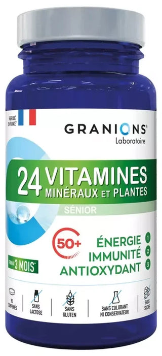 Granions ? 24 Vitamines Sénior Énergie Immunité - Antioxydant 90 Comprimés