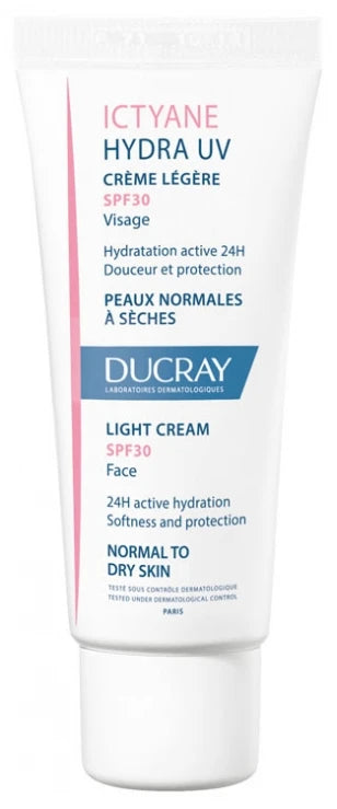 Ducray Ictyane Hydra - Uv Crème Légère Visage Spf30 40 ml