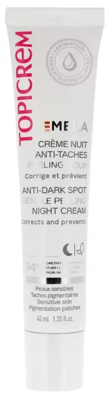 Topicrem MELA - Taches pigmentaires Crème Nuit Peeling Doux 40 ml