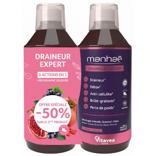 Manhaé Draineur Expert Bouteille 2 x 500 ml