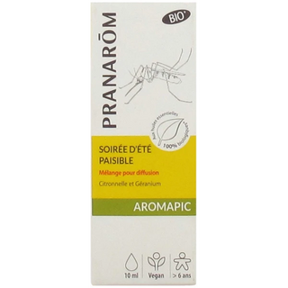 Pranarôm Aromapic Soirée d Eté Paisible Mélange pour Diffusion Bio 10 ml