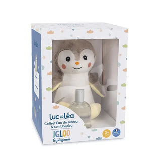 Luc Et Lea Coffret Peluche Pingouin et Eau de senteur Dès La Naissance 50ml