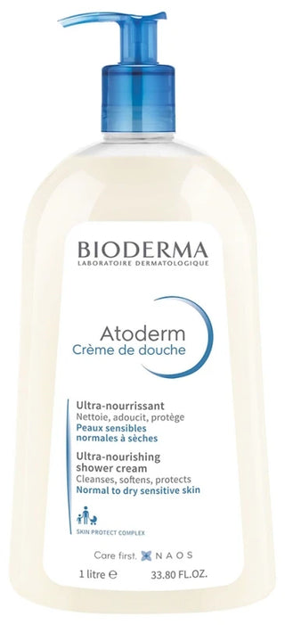 Bioderma Atoderm Crème de Douche Lavante Hydratante Visage et Corps 1000 ml