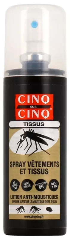 CINQ SUR CINQ Spray Vêtements Et Tissus Anti-Moustiques 100 ml