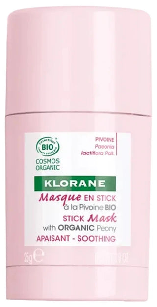 Klorane Pivoine Visage - Masque en Stick Apaisant à la Pivoine Bio Peaux Sensibles 25 g