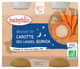 Babybio Bonne Nuit Mouliné de Carotte Des Landes & Quinoa