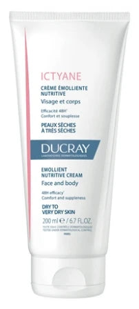 Ducray Ictyane Crème Émolliente Nutritive Peaux Séches et Trèsèches Visage et Corps 200 ml