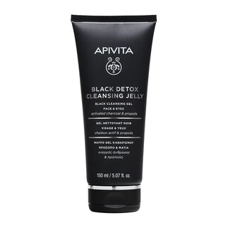 Apivita Black Détox Gel Nettoyant Noir Visage & Yeux 150ml