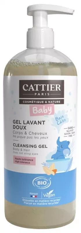 Cattier Gel Lavant Doux Bébé - 500 ml