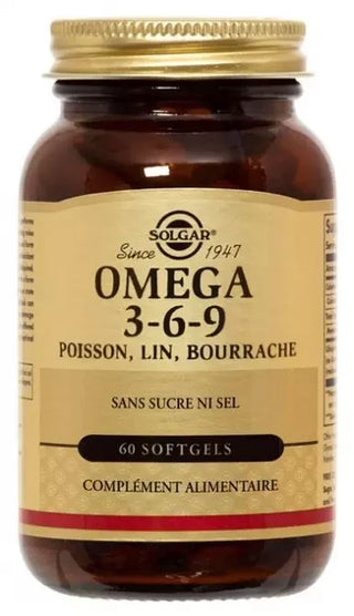 Solgar Oméga 3-6-9 Poisson Lin Bourrache Softgels