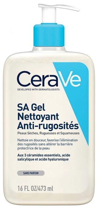Cerave sa Anti-Rugosités Gel Nettoyant Pour Les Peaux Sèches et Rugueuses 473 ml