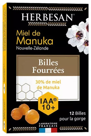 Herbesan Billes Fourrées Miel de Manuka Iaa10+