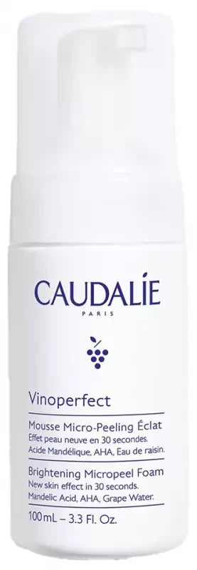 Caudalie Vinoperfect Mousse Micro-Peeling Éclat Effet Peau Neuve 100 ml