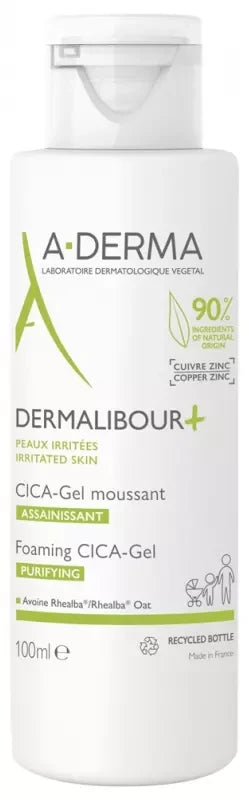 A-Derma Aderma Dermalibour + Cica - Gel Moussant Assainissant 100 ml