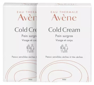 Avène Cold Cream Eau Thermale - - Pain Surgras Nettoyant Nourrissant Offre Spéciale Duo 2 x 100 g