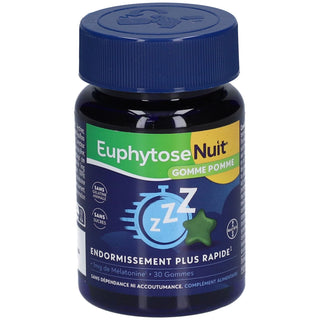 Euphytose Nuit Gummies mélatonine sommeil goût pomme