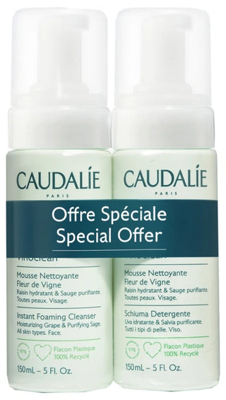Caudalie Duo Mousse Nettoyante Fleur Vigne 150 ml