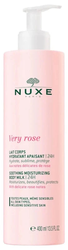 Nuxe Very rose Lait Corps Hydratant Apaisant Toutes Peaux 400 ml