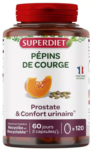 Superdiet Pépins de Courge - Prostate & Confort Urinaire - 120 Capsules