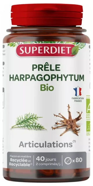 Superdiet Prèle - Harpagophytum Bio - 80 Comprimés