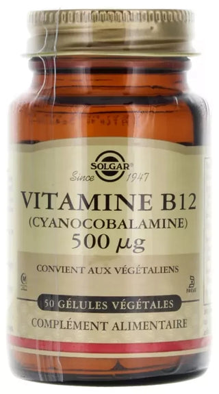 Solgar Vitamine B12 (Cyanocobalamine) 500 µg 50 gélules Végétales
