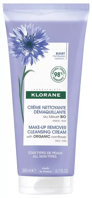 Klorane Bleuet Crème Nettoyante Hydratante 200 ml