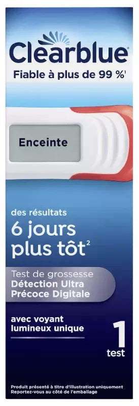 Clearblue Test de Grossesse Détection Ultra Précoce Digital X1