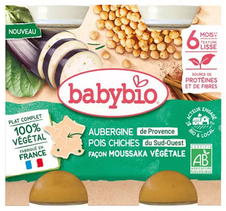 Babybio Moussaka Végétale - Aubergines Pois Chiches Tomates 400 g