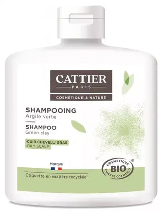 Cattier Shampooing Argile Verte - Cuir Chevelu Gras - 250 ml