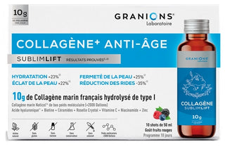 Granions Collagène + Anti-Âge Goût Fruits Rouges 10 Shots