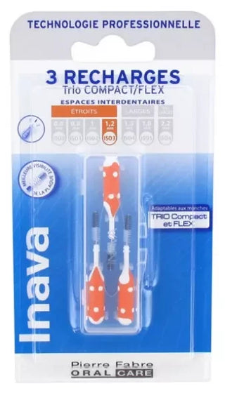 Inava Brossettes Recharges 3 Unités - Taille : ISO3 1,2 mm