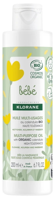 Klorane Bébé Huile Multi-Usages Calendula Bio 200 ml