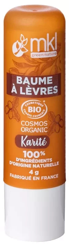 Mkl Green Nature Baume à Lèvres Bio 4 g - 100% Naturel - Goût : Karité